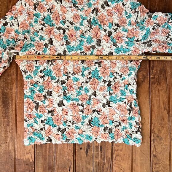 Women’s long sleeve high neck Anthropologie Dolan Floral stretch Blouse - Picture 3 of 6